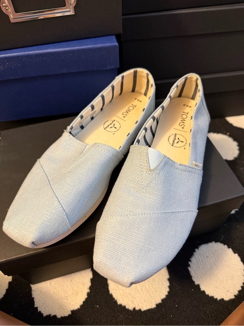 Toms Light Blue Canvas Classics Women's Flats